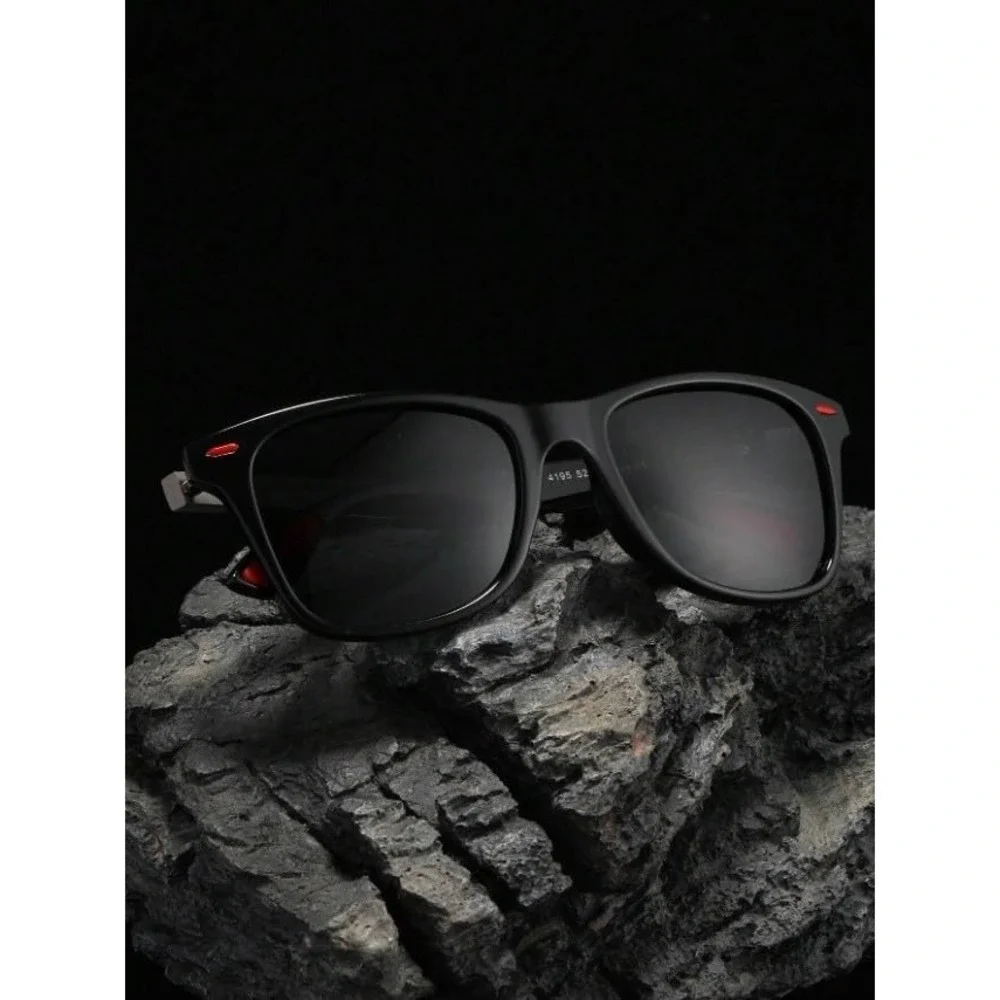Black Polarized Sunglasses‎ Women's Style Sun Protection Square Driving Cycling
